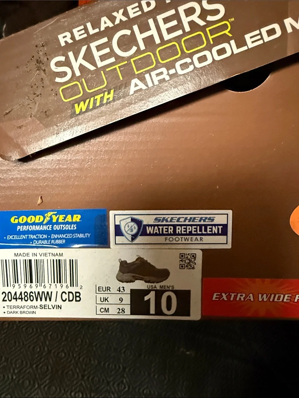 Skechers Men’s Brown and Gray Trail Sneakers with Goodyear Outsole